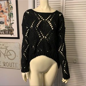 Everybody Talks Black Knit Sweater